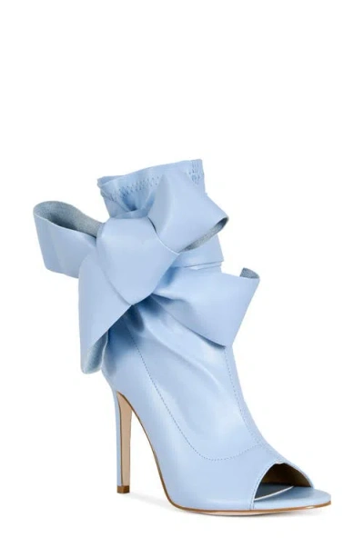 Azalea Wang Klarice Open Toe Bootie In Blue