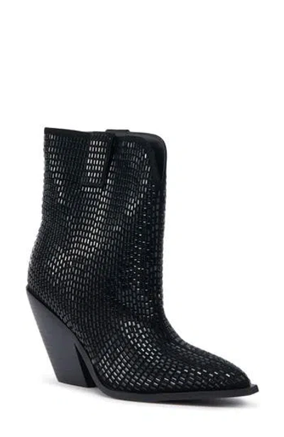 Azalea Wang Laetitia Crystal Bootie In Multi