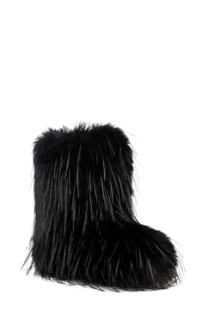 Azalea Wang Lenix Faux Fur Boot In Black