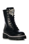Azalea Wang Lewellyn Combat Boot In Black