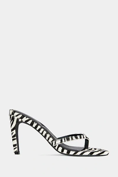 Azalea Wang Lewis Zebra Calf Hair Stiletto Heel In Brown, Women's At Urban Outfitters In Multi