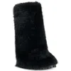 Azalea Wang Lisboa Cuffed Faux Fur Bootie In Multi