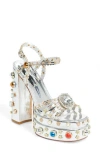 Azalea Wang Lola Ankle Strap Platform Sandal In Multi