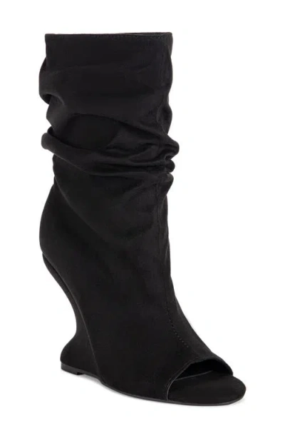 Azalea Wang Marin Peep Toe Bootie In Black