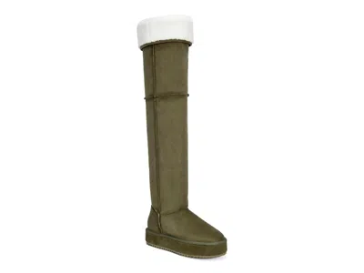 Azalea Wang Marlow Overtheknee Platform Boot In Gold