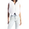 Azalea Wang Meela Faux Fur Vest In White