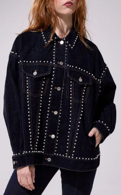 Azalea Wang Micah Embellished Jacket In Black