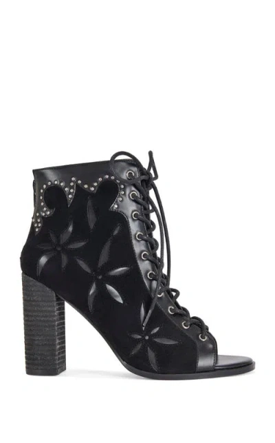 Azalea Wang Mirona Block Bootie In Black