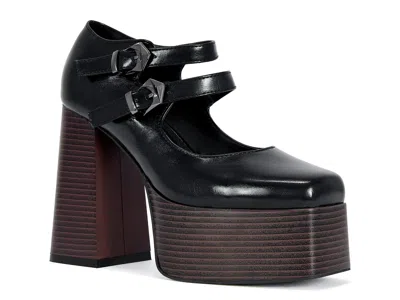 Azalea Wang Moxie Mary Jane Platform Pump In Black