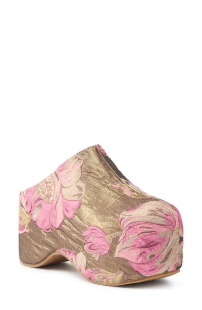 Azalea Wang Naava Floral Jacquard Clog