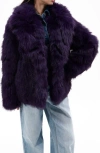 Azalea Wang Nagano Faux Fur Coat In Purple