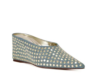 Azalea Wang Neiza Wedge Mule In Blue