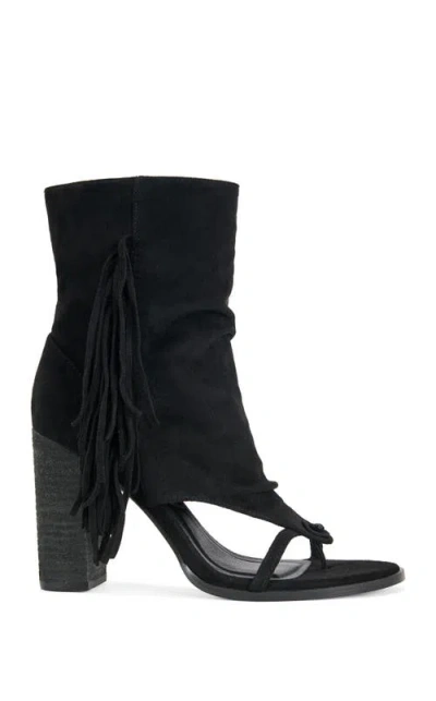 Azalea Wang Paco Block Bootie In Black