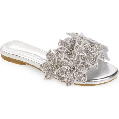 Azalea Wang Paislee Slide Sandal In Silver