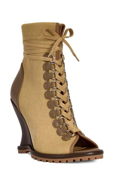 Azalea Wang Pingree Wedge Bootie In Brown