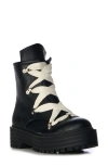 Azalea Wang Pollux Water Resistant Lace-up Boot In Black