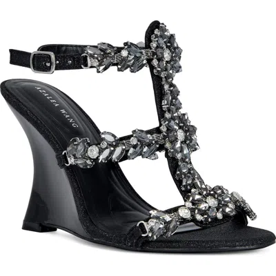 Azalea Wang Porceline Wedge Sandal In Animal Print