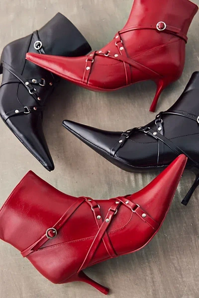 Azalea Wang Purnima Ankle Boot In Red, Women's At Urban Outfitters