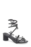 Azalea Wang Quinton Ankle Wrap Sandal In Black