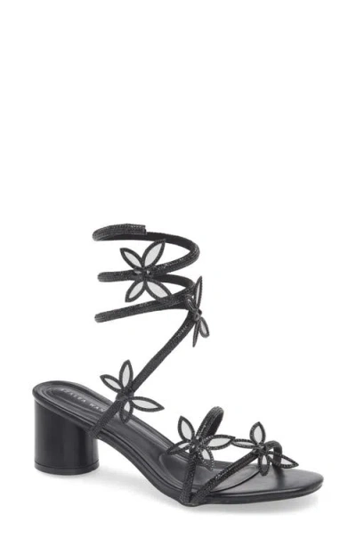 Azalea Wang Quinton Ankle Wrap Sandal In Black