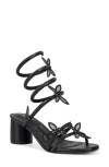 Azalea Wang Quinton Ankle Wrap Sandal In Black