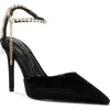 Azalea Wang Rabrindra Ankle Strap Pointed Toe Pump In Black