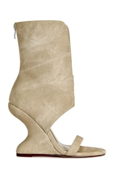 Azalea Wang Raffaello Wedge Sandal In Neutral