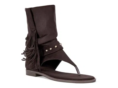Azalea Wang Rainer Ankle Cuff Sandal In Brown