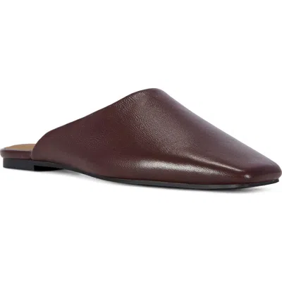 Azalea Wang Raphael Flat Mule In Burgundy