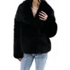 Azalea Wang Regina Faux Fur Jacket In Black