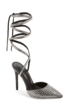 Azalea Wang Riss Ankle Wrap Pointed Toe Pump In Black
