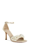Azalea Wang Romily Ankle Strap Sandal In Beige