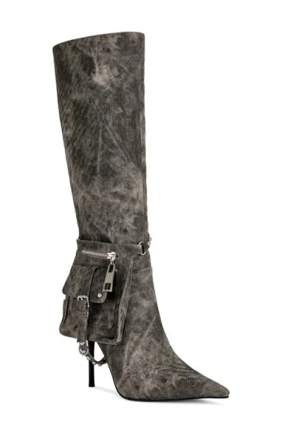 Azalea Wang Rondel Knee High Boot In Multi