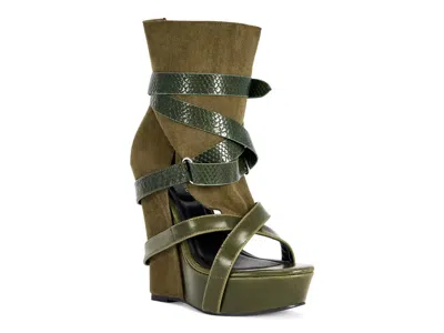 Azalea Wang Rothko Platform Wedge Sandal In Multi