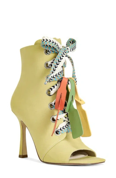 Azalea Wang Rovea Open Toe Bootie In Yellow