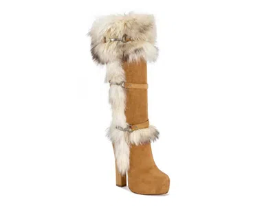 Azalea Wang Rylan Platform Boot In Brown
