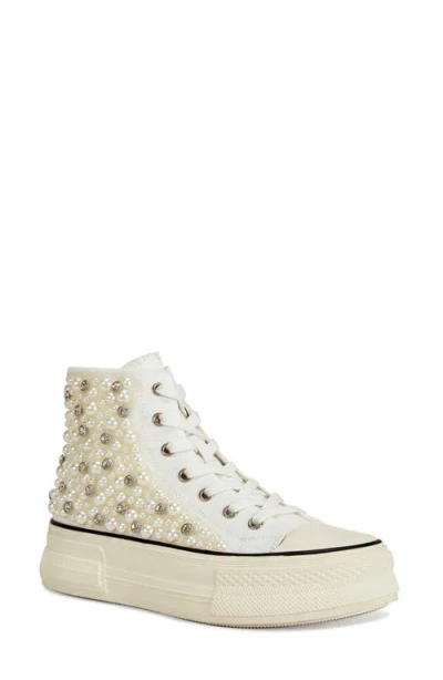 Azalea Wang Saisha High Top Platform Sneaker In White