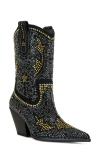 Azalea Wang Scott Pointed Toe Western Boot In Multi