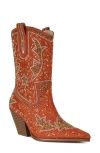 Azalea Wang Scott Western Bootie In Multi