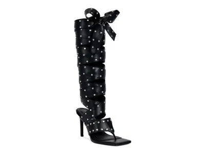 Azalea Wang Sodalite Gladiator Sandal In Black