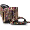 Azalea Wang Spiced Multicolor Fringe Sandal In Pink Multi
