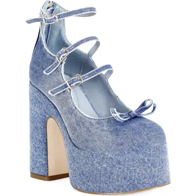 Azalea Wang Sprout Platform Pump In Blue