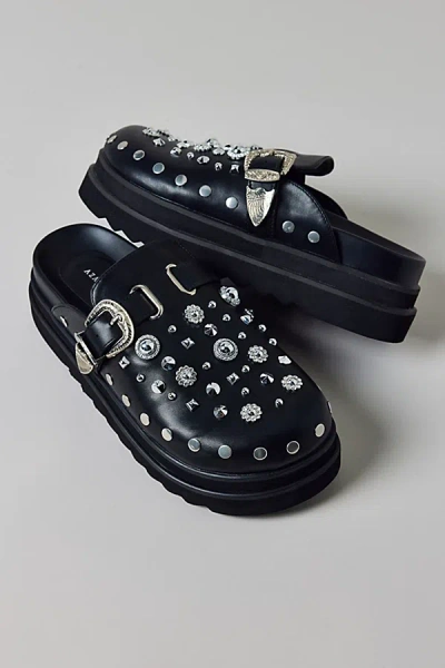 Azalea Wang Swiftly Studded Platform Clog In Black, Women's At Urban Outfitters