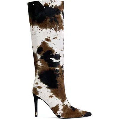 Azalea Wang Syreali Stiletto Boot In Animal Print