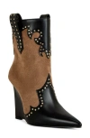 Azalea Wang Talulah Western Wedge Bootie In Animal Print