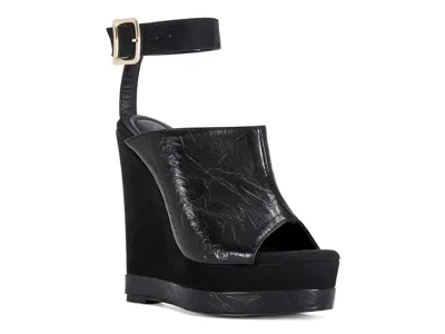 Azalea Wang Tana Platform Ankle Strap Sandal In Black