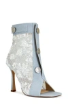 Azalea Wang Tandy Open Toe Bootie In Blue