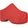 Azalea Wang Teatree Platform Clog In Red