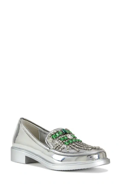 Azalea Wang Thalassa Loafer In Silver