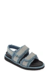 AZALEA WANG TOSSLE DENIM SLINGBACK SANDAL